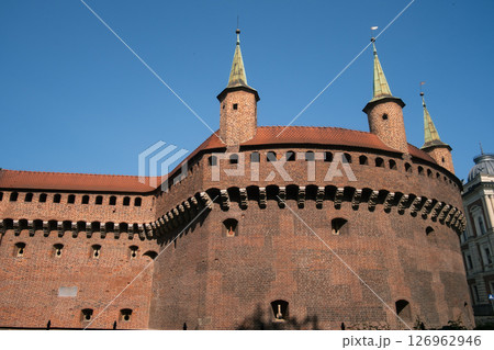 ポーランド・クラクフの街並み、バルバカン ポーランド・クラクフの街並み、バルバカン 126962946