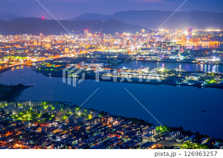 香川県　屋島　獅子の霊巌展望台からの夜景 126963257