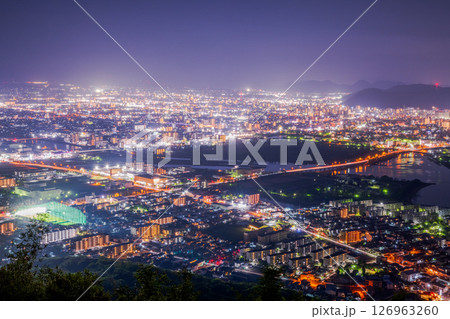 香川県 屋島 獅子の霊巌展望台からの夜景 香川県 屋島 獅子の霊巌展望台からの夜景 126963260