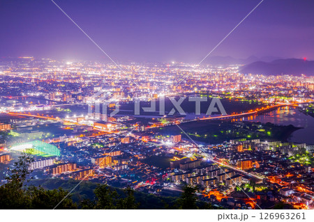 香川県 屋島 獅子の霊巌展望台からの夜景 香川県 屋島 獅子の霊巌展望台からの夜景 126963261