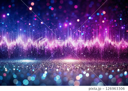 abstract bokeh of light with glowing particles 126963306