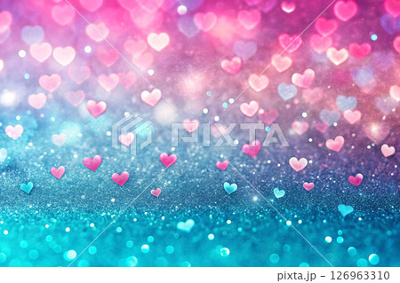 bokeh light blue background with glitter 126963310