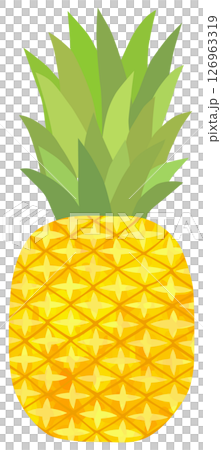 パイナップルのイラスト ベクター素材 126963319