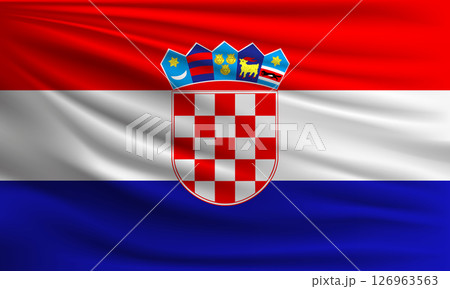 Vector flag of Croatia 126963563