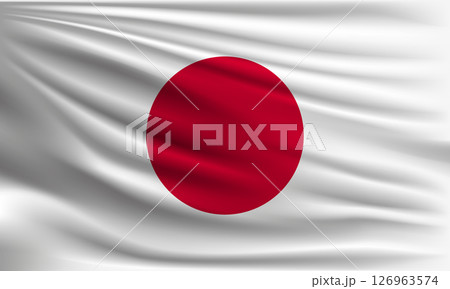 Vector flag of Japan 126963574
