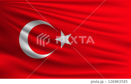 Vector flag of Turkey Vector flag of Turkey 126963585