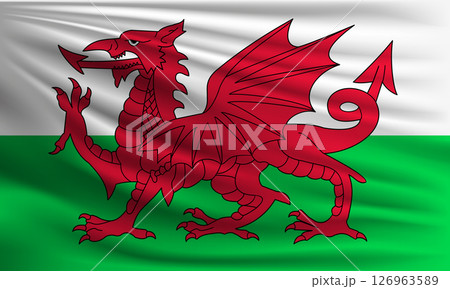 Vector flag of Wales 126963589