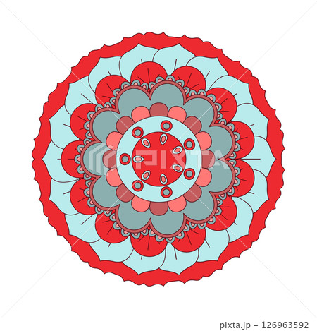 Colorful mandalas for coloring book decorative round ornaments. 126963592