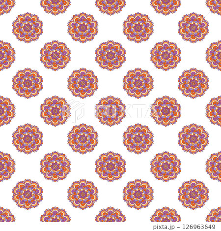Seamless pattern vintage decorative elements. 126963649