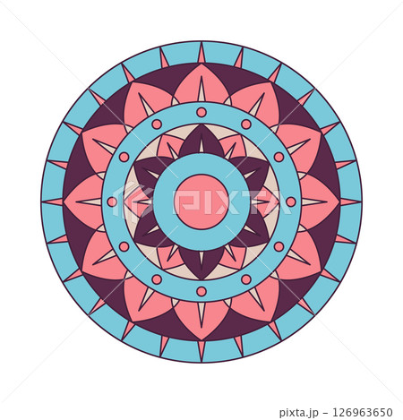 Colorful ethnic round ornamental mandala. 126963650