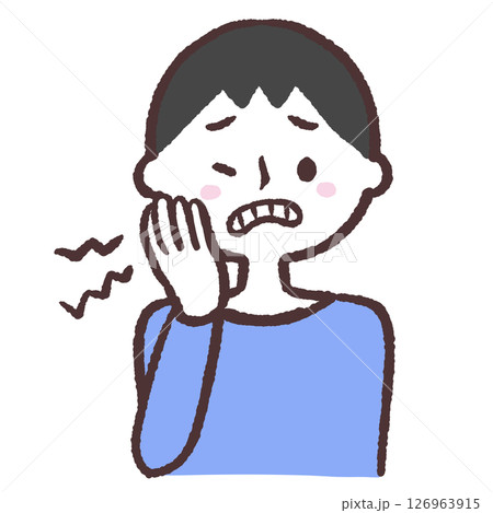 歯が痛い男性のイラスト 歯が痛い男性のイラスト 126963915