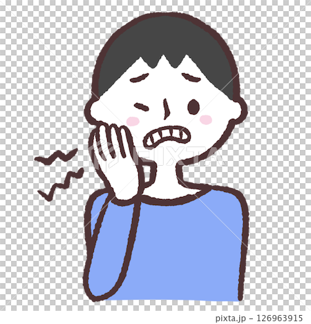 歯が痛い男性のイラスト 歯が痛い男性のイラスト 126963915