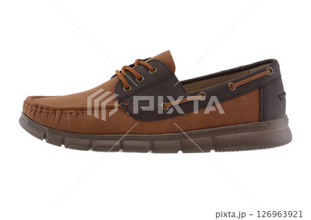 Man's tan and brown shoe loafer Man's tan and brown shoe loafer 126963921