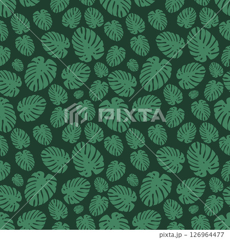 Luxury nature green background vector floral pattern. 126964477