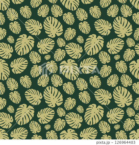 Luxury nature green background vector floral pattern. 126964483