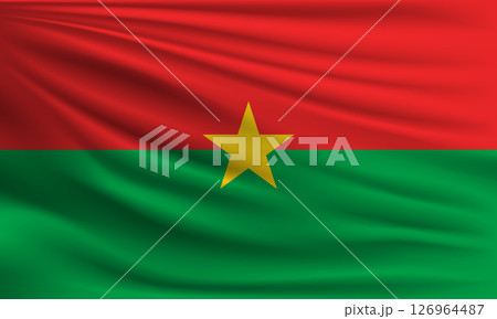 Vector flag of Burkina Faso 126964487