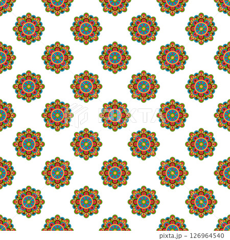 Seamless pattern vintage decorative elements. 126964540