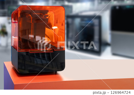 A stereolithography 3d printer in the laboratory 126964724