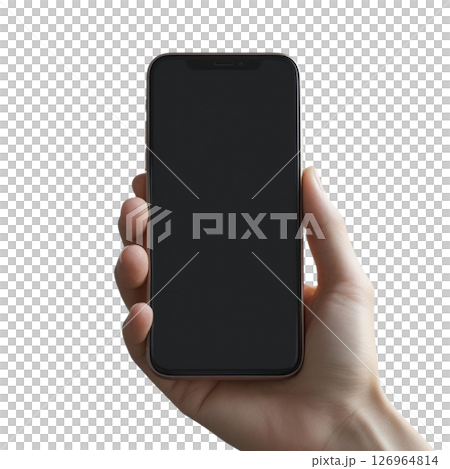 Male hand with smartphone Male hand with smartphone 126964814
