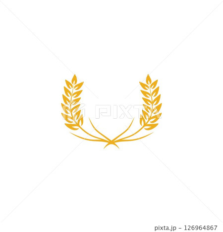 Agriculture Wheat logo template vector icon design 126964867