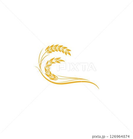 Agriculture Wheat logo template vector icon design 126964874