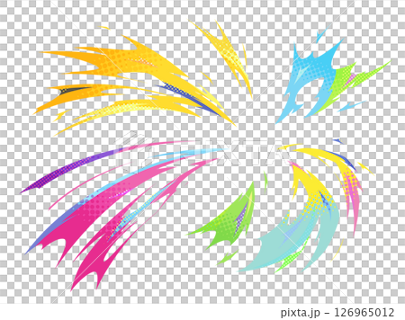 Colorful pop shockwave effect background illustration 126965012