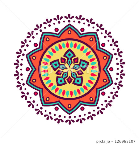 Flower mandalas vintage decorative elements. Flower mandalas vintage decorative elements. 126965107