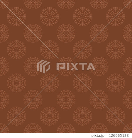 Abstract modern geometric flower pattern with polka dots on background. Abstract modern geometric flower pattern with polka dots on background. 126965128