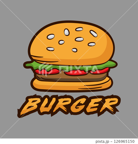 Vector logo for burgers food restaurant. 126965150
