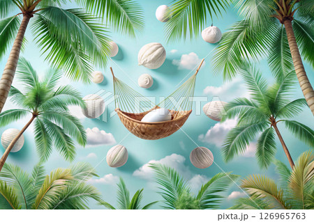 coconut palm tree on the beach 126965763