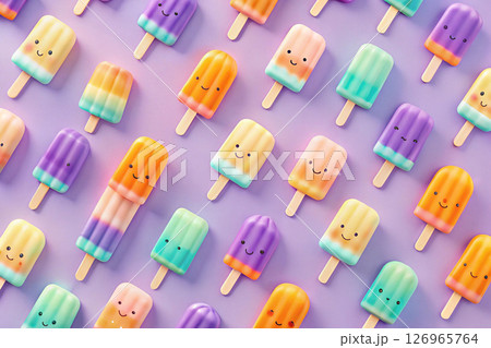 pattern with ice cream 126965764