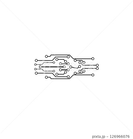 Circuit Logo Template vector 126966076