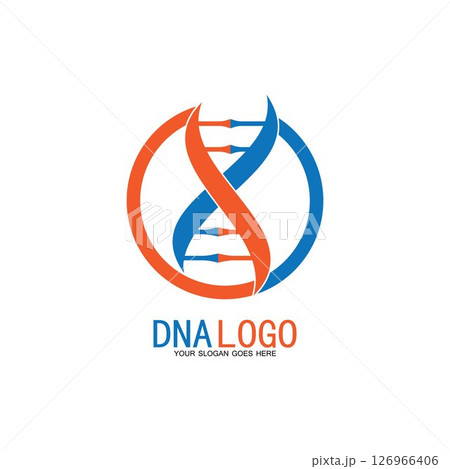 DNA vector logo design template.modern medical logotype.laboratory science icon symbol.colorful pharmacology sign-vector 126966406