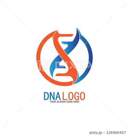 DNA vector logo design template.modern medical logotype.laboratory science icon symbol.colorful pharmacology sign-vector 126966407