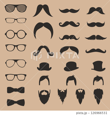 Hipster style icon set vector. Hipster style icon set vector. 126966531