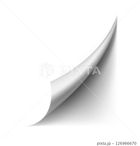 Curled paper corner vector overlay effect,...のイラスト素材 [126966670] - PIXTA