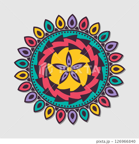 Indian mandala vector 126966840