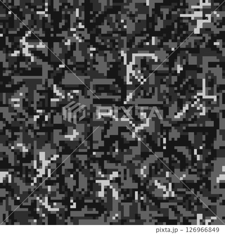 Digital pixel camouflage seamless pattern black. Digital pixel camouflage seamless pattern black. 126966849