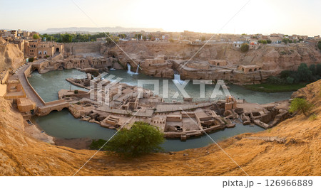 Panorama of Shushtar historical hydraulic system in Iran 126966889