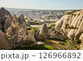 Panorama of Goreme town in Cappadocia, Turkey 126966892