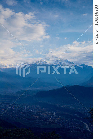 Machhapuchhre (Fishtail) mountain peak, Pokhara Nepal Machhapuchhre (Fishtail) mountain peak, Pokhara Nepal 126966893