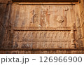 Ancient persian inscription in Persepolis, Iran 126966900