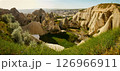Panorama of rock structures at Goreme, Cappadocia, Turkiye 126966911