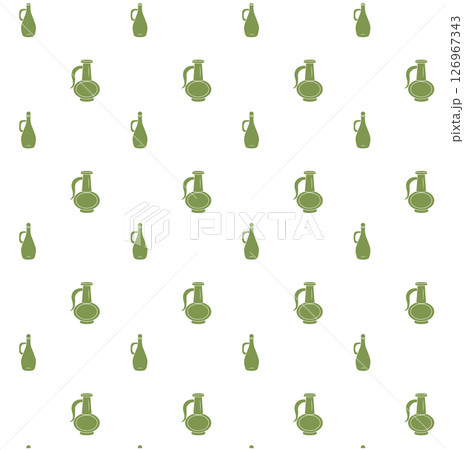 Silhouette of an old jug. Seamless pattern. Vector illustration. 126967343