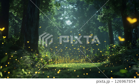 蛍が飛び交う風景 126967854