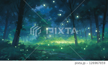 蛍が飛び交う風景 126967859