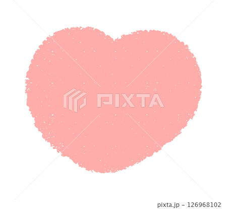 手描きのかわいいピンク色のハートの形のイラスト - 恋愛･ホワイトデー･ウェディングなどの装飾素材 126968102