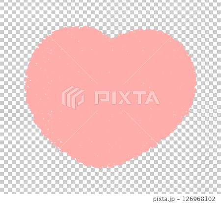 手描きのかわいいピンク色のハートの形のイラスト - 恋愛･ホワイトデー･ウェディングなどの装飾素材 126968102