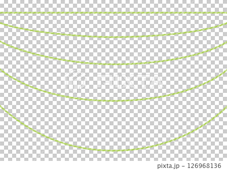 Set of illustrations of straight and curved strings_green Set of illustrations of straight and curved strings_green 126968136