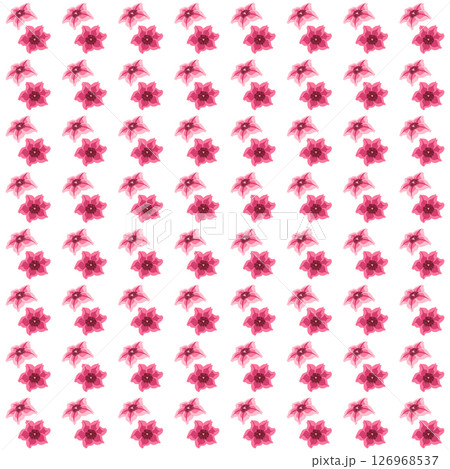 Simple flowers in flat style. Seamless pattern. Vector illustration. 126968537